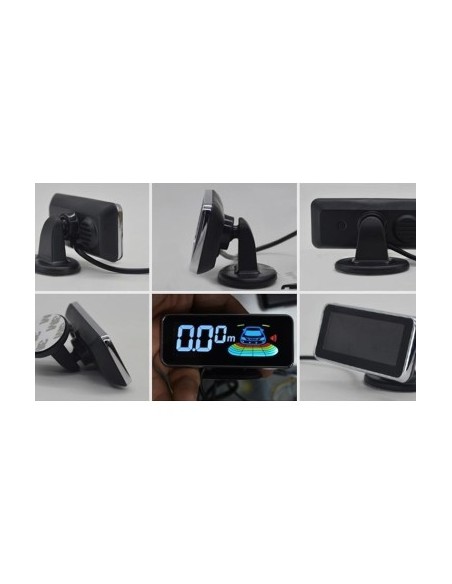 Parking sensors with LED display showing individual readings for each sensor