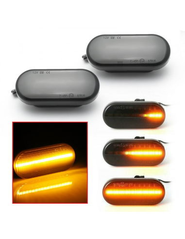 Set 2 Dynamic Smoke LED Wing Indicators Ford...