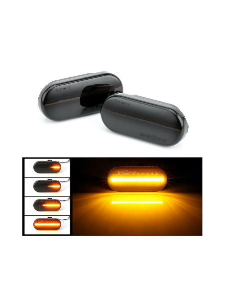 Set 2 Dynamic Smoke LED Wing Indicators Ford Focus 2, C-Max, Fusion, Galaxy, Fiesta