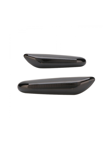 Set of 2 LED Wing Indicators with Smoke Glass for BMW X1 E84, X3 E83, E60, E90, E91, E92, E93, E81, E82, E88