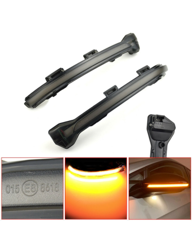 Set of 2 Smoke Mirror LED Turn Signals for VW...