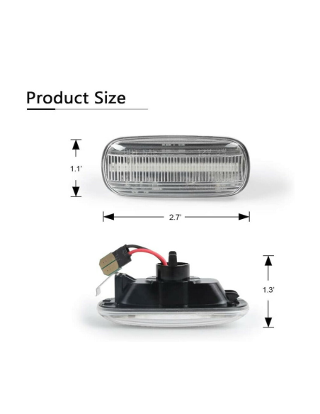 Set of 2 LED Wing Indicators for Audi A2, A3, A4, A6, A8, TT, Allroad