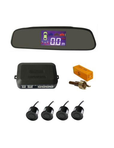 Parking sensors with mirror display
