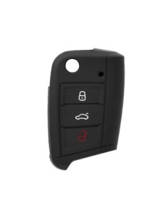 Silicone Car Key Case for VW, Skoda, Seat, Black