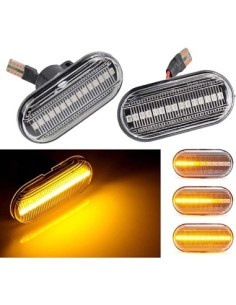 Set 2 Dynamic LED Wing Indicators with Clear Glass for...