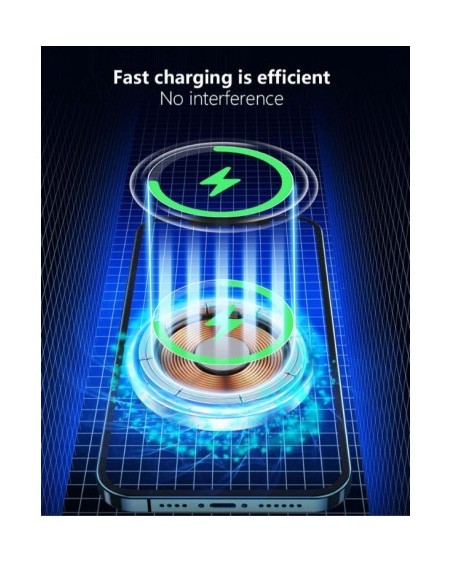 MagSafe Magnetic Car Mount with 15W Qi Fast Charge Wireless Charging QC3.0 - CWCPH-MG1