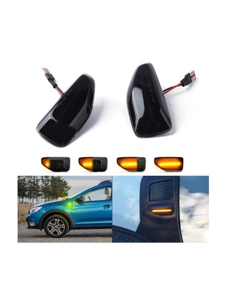 Set 2 Dynamic Side Indicators for Dacia Duster 2, Logan 2, Sandero 2