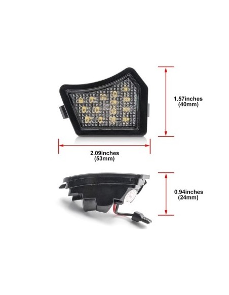 Λάμπες LED Undermirror για Volvo XC90, S40, S60, S80, V50, V70, XC70, C30, C70
