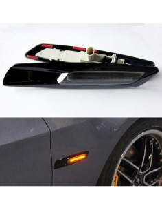 2 db Füstös Fekete LED Oldalsó Jelzőfény Készlet BMW E60,... 2