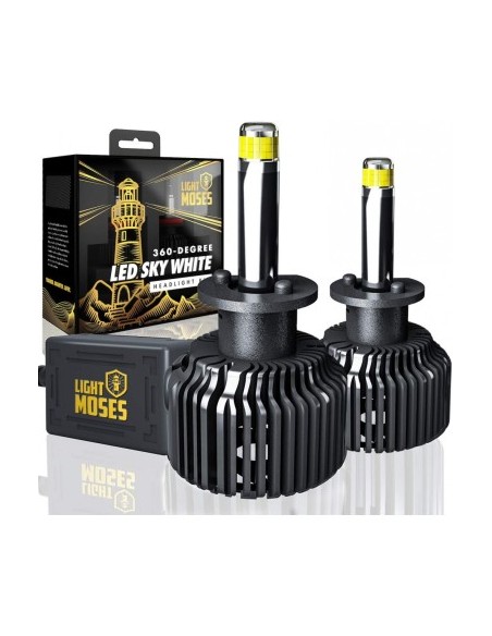 Set of 2 H1 M9 LED bulbs, 6000k Canbus 360 degrees, 80W/set, 8000 Lm/set, 12V