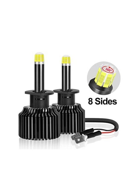 Set of 2 H1 M9 LED bulbs, 6000k Canbus 360 degrees, 80W/set, 8000 Lm/set, 12V
