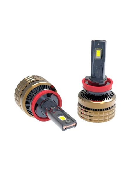 Σετ 2 led H8, H9, H11 H100 Canbus για φώτα αυτοκινήτου, ισχύς 100W, φωτεινότητα 15.000 Lm, 12V