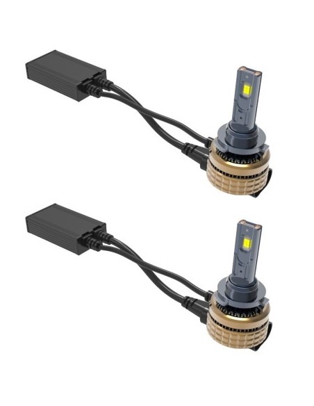 Σετ 2 led H8, H9, H11 H100 Canbus για φώτα αυτοκινήτου, ισχύς 100W, φωτεινότητα 15.000 Lm, 12V