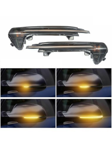Set of 2 Dynamic LED Mirror Indicators for Audi...