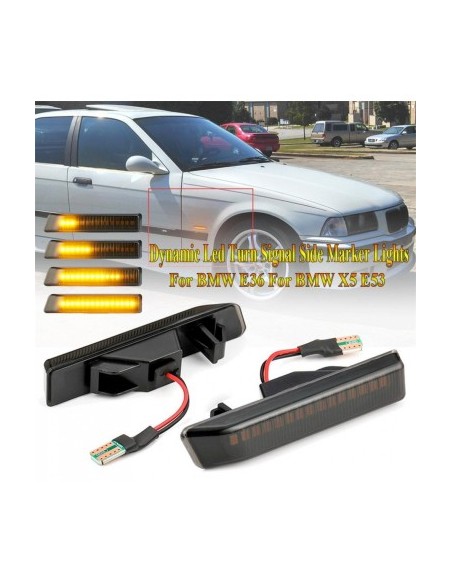 Set of 2 Dynamic LED Wing Indicators for BMW E36 Facelift, X5 E53
