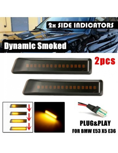 Set of 2 Dynamic LED Wing Indicators for BMW...