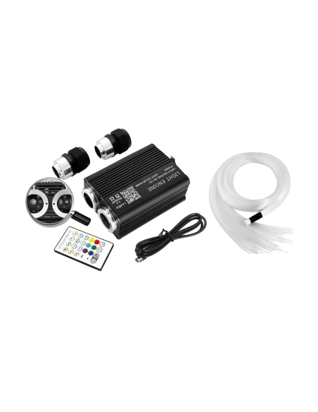 Kit Πλαφον Ινστελάτ TWINKLE + αστέρια που πέφτουν 26W RGBW 1510 νήματα σε 3 μέτρα, συνδυασμένα