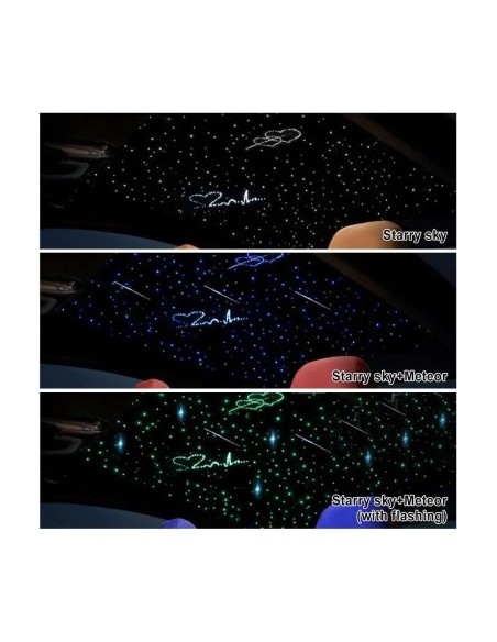 Kit Πλαφον Ινστελάτ TWINKLE + αστέρια που πέφτουν 26W RGBW 1510 νήματα σε 3 μέτρα, συνδυασμένα