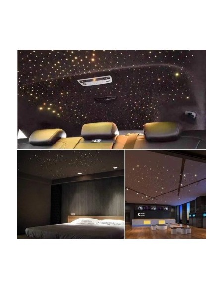 Kit Πλαφον Ινστελάτ TWINKLE + αστέρια που πέφτουν 26W RGBW 1510 νήματα σε 3 μέτρα, συνδυασμένα