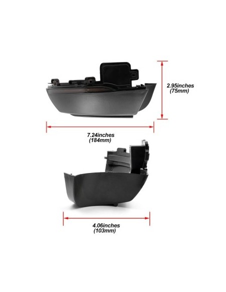 Set 2 Dynamic LED Mirror Indicators compatible with VW Polo MK5 6R 6C, UP!, Ameo