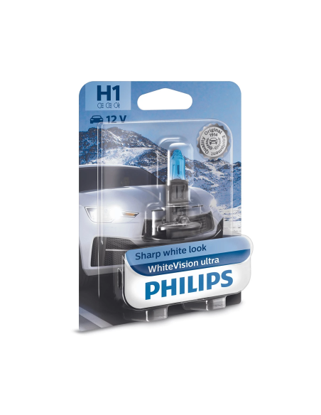 H1 55w 12v White Vision Ultra Bulb (Blister) Philips 1pc