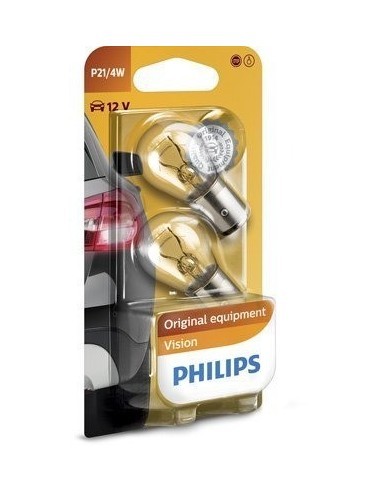 Set of 2 P21/4W 12V Vision Philips Bulbs