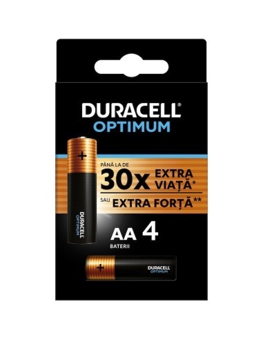 Duracell R6 AA Optimum Batteries, 4 pcs