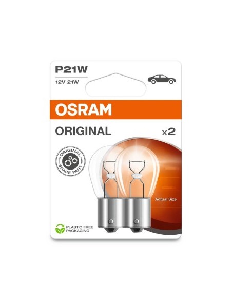 Set 2 Becuri Auto P21W 12V, Osram