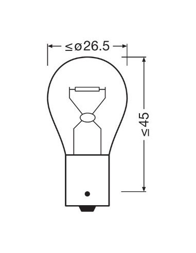 Set 2 Becuri Auto P21W 12V, Osram