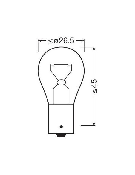 Set 2 Becuri Auto P21W 12V, Osram