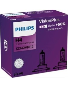 SET 2 IZZÓ H4 60/55W 12V VISIONPLUS PHILIPS