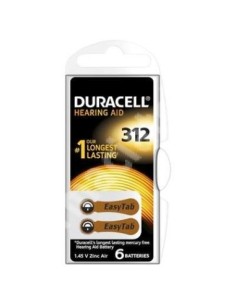 Duracell Batteries for Hearing Aid HA ZA312 6 pcs