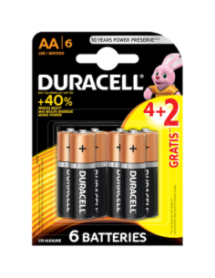 Μπαταρίες Duracell Basic R6, AA αλκαλικές 4+2 τεμάχια