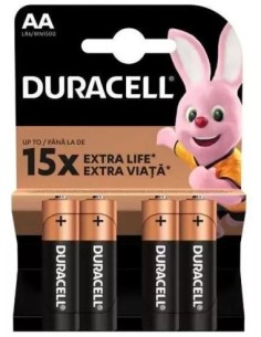 Duracell Basic R6 Batteries, AA alkaline 4pcs