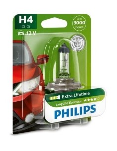 Philips H4 LongLife EcoVision halogén izzó, 12V, 55W