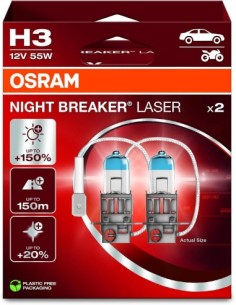 Σετ 2 τεμ Λάμπα H3 Night Breaker Laser Next Generation...