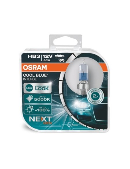 Set of 2 HB3 CoolBlue Intense Osram NextGen 12V 60W Bulbs