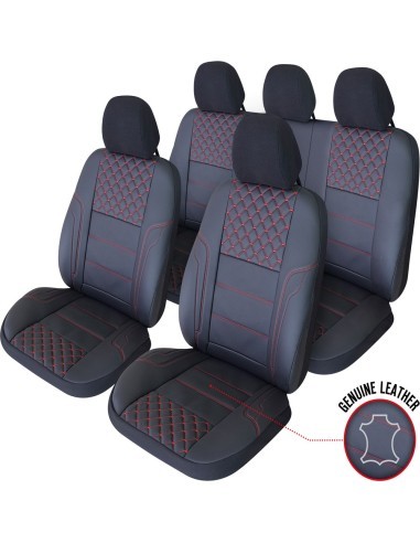 Exclusive Leather Queen Black Chair Cover Set...