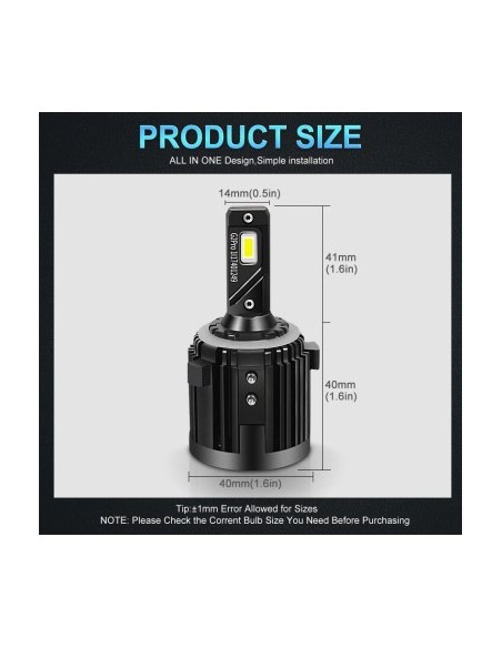 Σετ 2 led H7 G2-Pro για VW Golf 6, Golf 7, Audi, Mercedes, BMW, ισχύς 76W, 7600 Lm, 12V-24V - G2-Pro