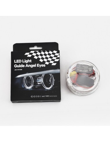 Set of 2 LED car rings diameter 85mm with...