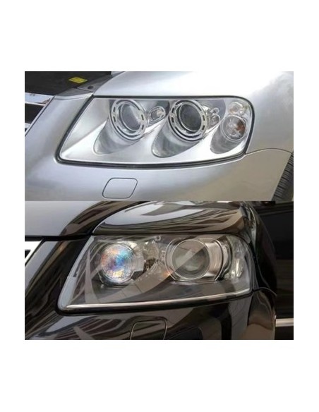 Left headlight glass compatible with Volkswagen Touareg 1 models without Facelift (2002 - 2006)