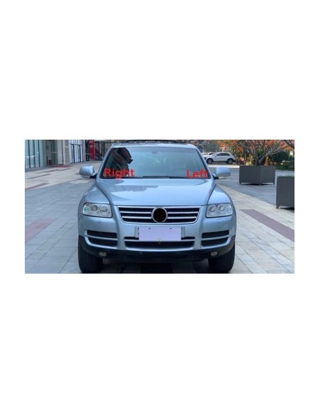 Left headlight glass compatible with Volkswagen Touareg 1 models without Facelift (2002 - 2006)
