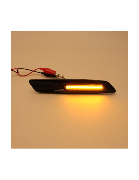 Set of 2 Black LED Wing Indicators for BMW E60, E61, E90, E91, E81, E82, E88
