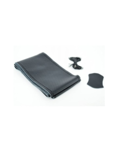 Perforated leather steering wheel cover, size M, needle...