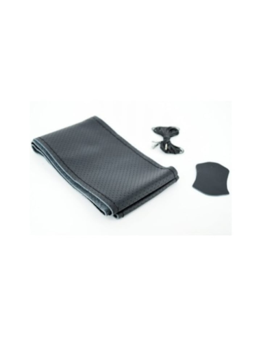 Perforated leather steering wheel cover, size...