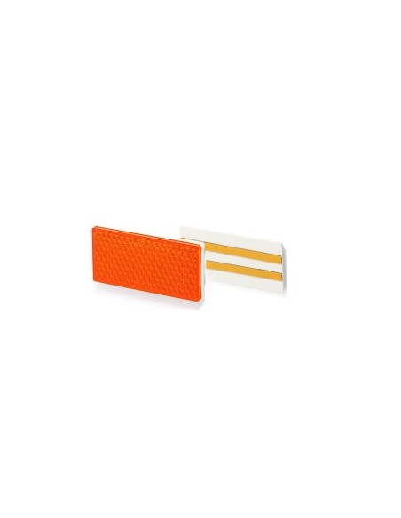 Rectangular Reflector with Adhesive 50P Up-105X48 Orange Was