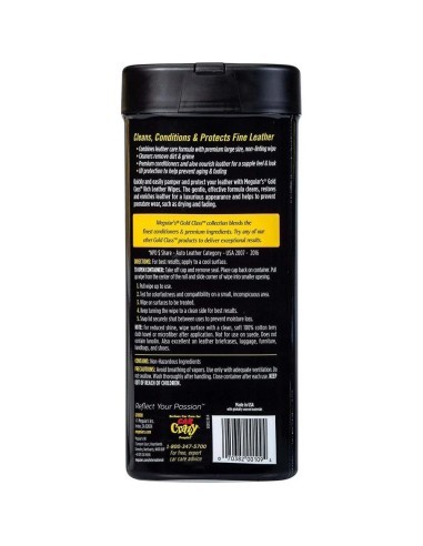 Meguiar's Gold Class Rich Leather Wipes, 25 pcs