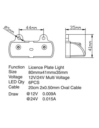 Λάμπα LED αριθμού πινακίδας γενικής χρήσης για...