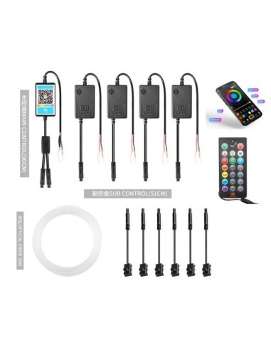 Wireless Ambient Light Kit 8 meters with 6 RGB...