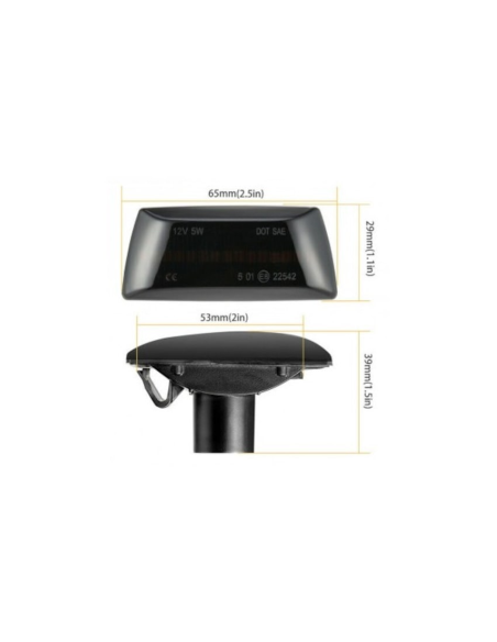 Set of 2 LED Wing Indicators for Chevrolet Cruze, Smoky